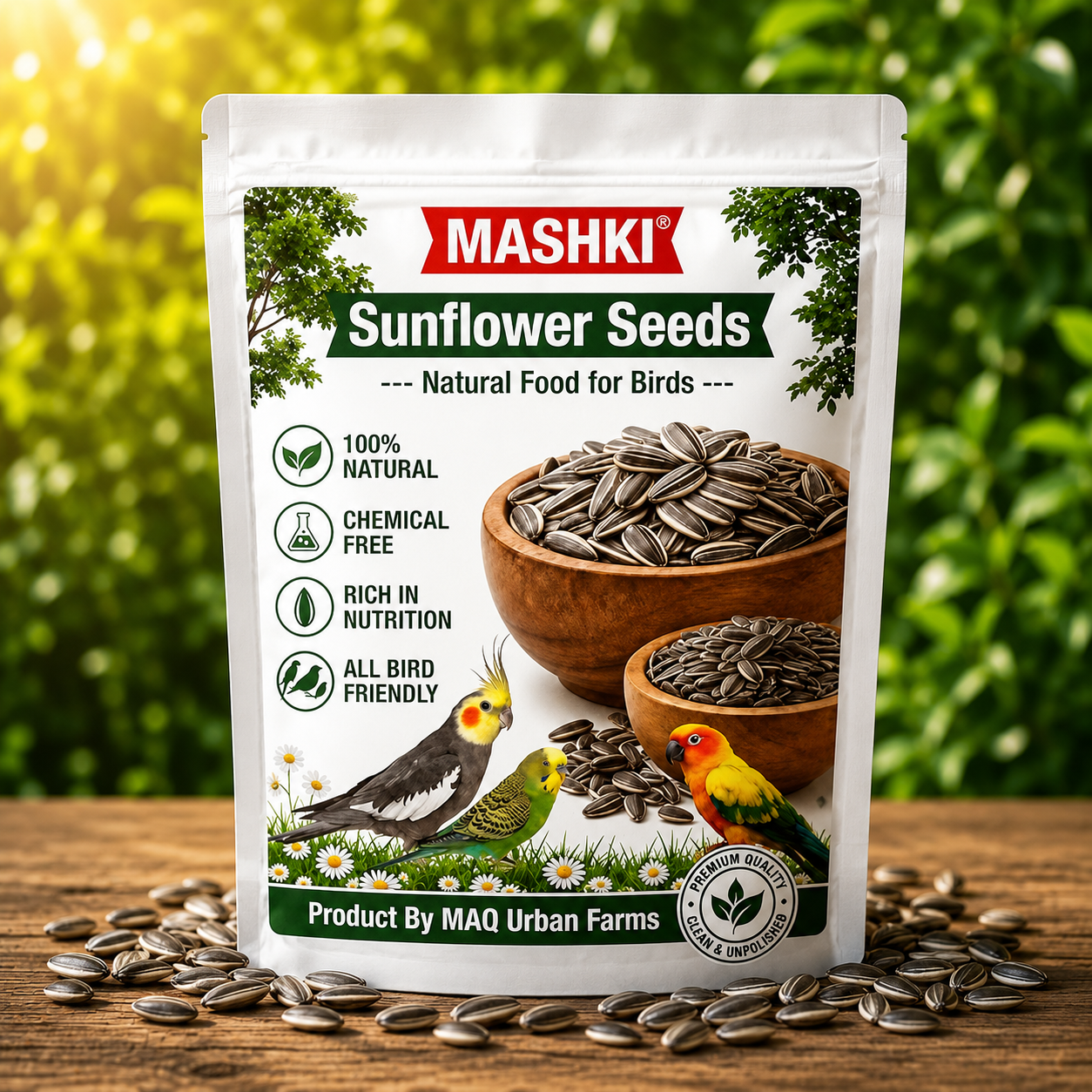 MASHKI Premium Sunflower Seeds Bird Food