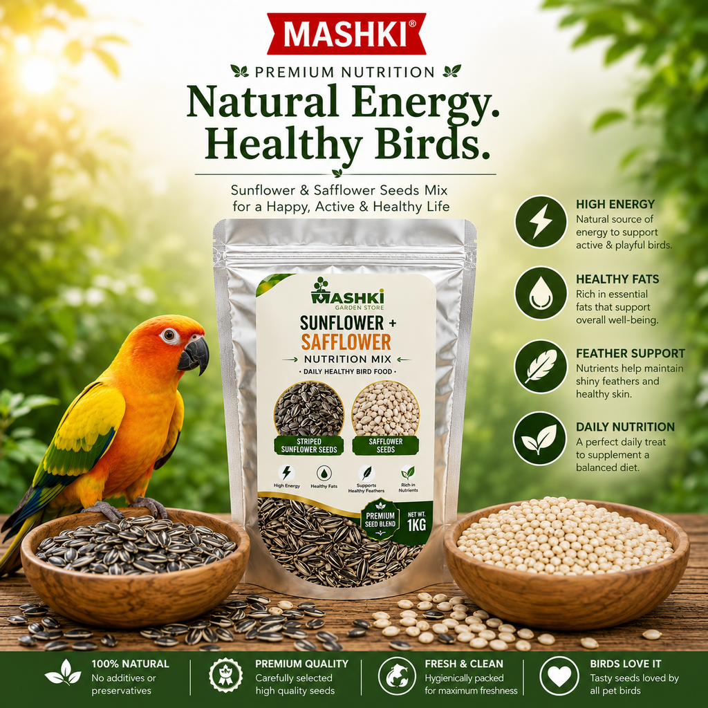 MASHKI Premium Sunflower & Safflower Seeds Mix